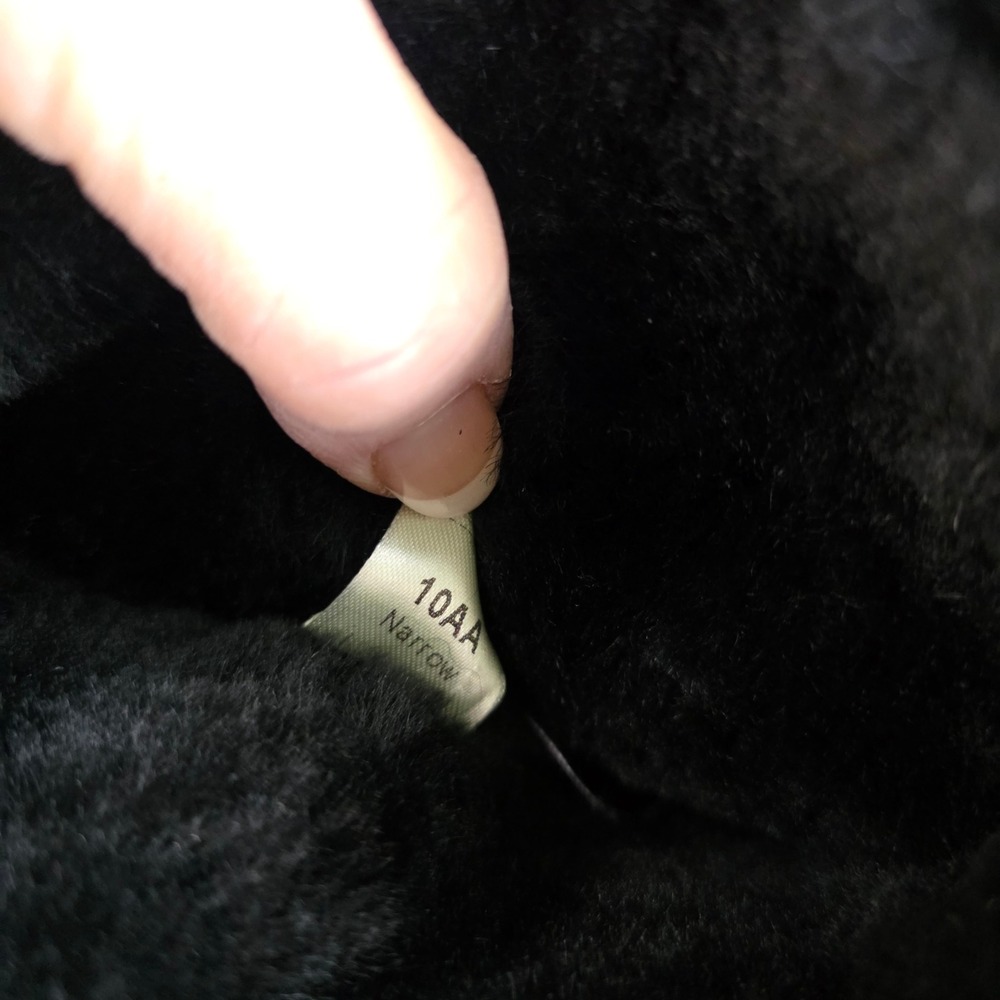 SuperLamb Argali Black Suede Sheepskin Lined Winter Boots Women 10 Narrow‎ NEW - Picture 6 of 7